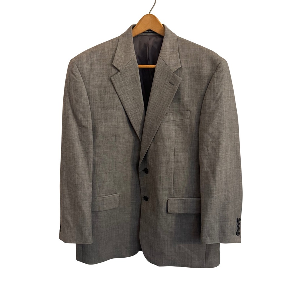 Lauren Ralph Lauren Mens 42R Grey 100% Wool 2-Button Blazer Sport Coat Jacket
